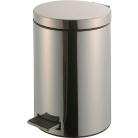 GoVets™ 3-1/2 Gallon Step On Trash Can - Stainless Steel 752SS237