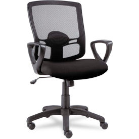 Alera® Mesh Office Chair with Swivel/Tilt - Fabric - Mid Back - Black - Etros Series ALEET42ME10B