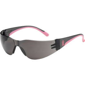 Eva® Petite Anti-Scratch Rimless Safety Glasses w/ Gray/Pink Temple Gray Lens Pack of 12 250-11-5501