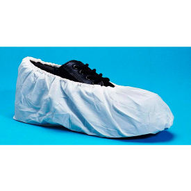 Heavy Duty Cross Linked Polyethylene Shoe Covers Water Resistant White LG 100/Bag SC-CPE-HD-LG-1BG