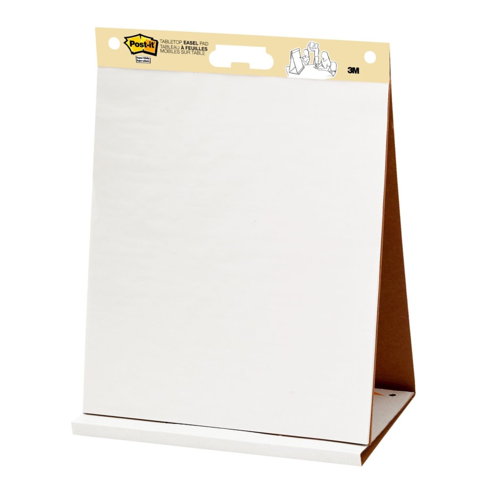 Post-it Super Sticky Easel Pad, 20 in x 23 in, 1 Pad, 20 Sheets/Pad, Great for Virtual Teachers and Students, White (Min Order Qty 3) MPN:563R