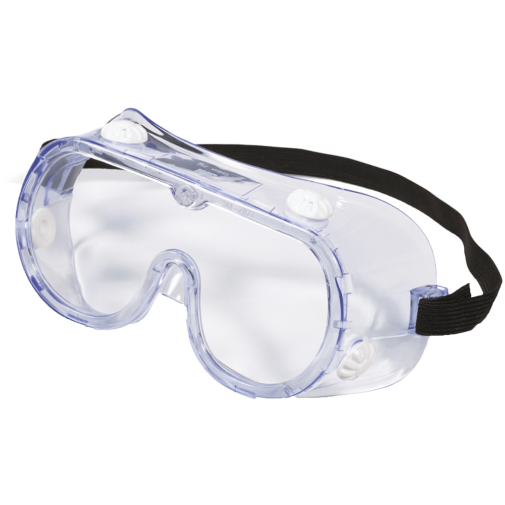 3M Goggle Chemical Splash, 91252H1-DC-10, Black Strap, Clear Lens (Min Order Qty 8) MPN:91252H1-DC-10