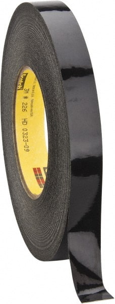 Masking Tape: 18 mm Wide, 60 yd Long, 10.6 mil Thick, Black MPN:7000048632