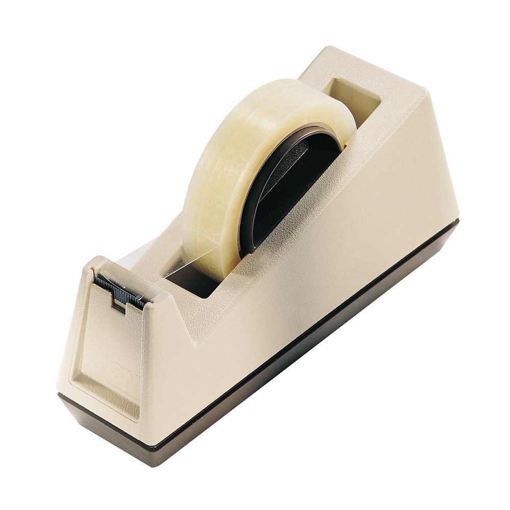 Scotch Desktop Tape Dispenser, 1 Dispenser, 3 in. Core, Beige, Home Office Supplies and School Supplies for College and Classrooms (Min Order Qty 2) MPN:C25