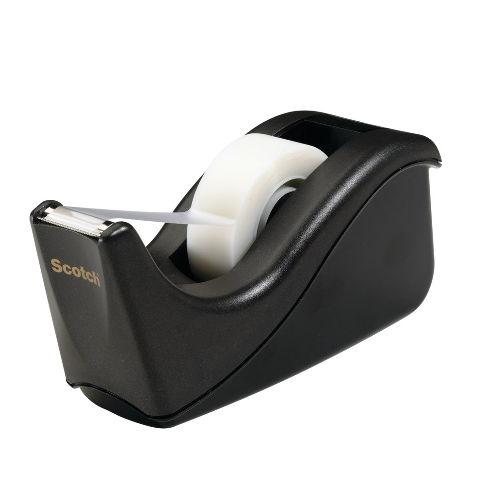 Scotch Desktop Tape Dispenser, 12 Dispensers, 1 in. Core, Black, Home Office Supplies and School Supplies for College and Classrooms (Min Order Qty 18) MPN:C60BKOD