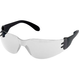ERB® IProtect® Frameless Safety Glasses Anti-Scratch Clear Lens Black Temples Pk of 12 - Pkg Qty 12 WEL17451BKCL