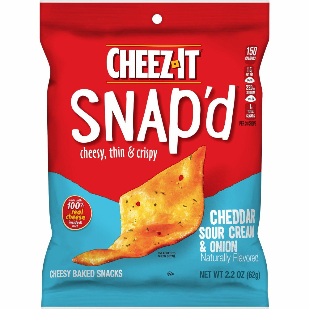 Keebler Snap-d Cheddar Sour Cream & Onion Crackers - 2.20 oz - 6 / Carton (Min Order Qty 3) MPN:11460