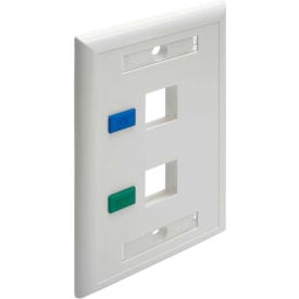 Tripp Lite 2-Port Keystone Faceplate Single Gang ID Labels White TAA N042-001-WH