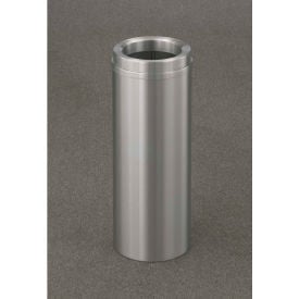 Glaro Steel Round Trash Can W/Funnel Lid 6 Gallon Satin Aluminum F924SA