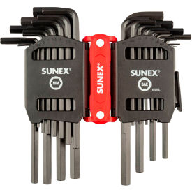 Sunex Tools® 26 Pieces SAE & Metric Long Arm Hex Key Set 0.05