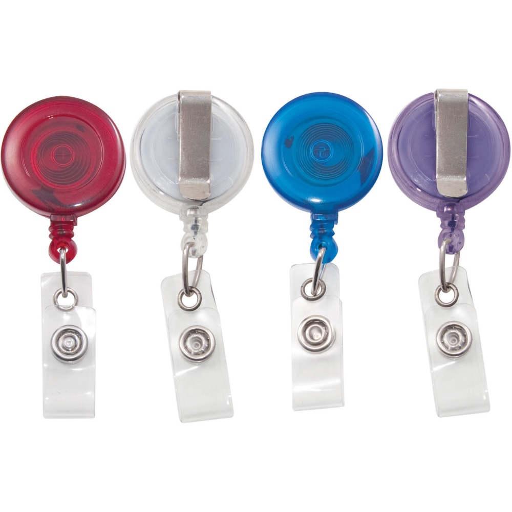 Advantus ID Card Retractable Reel - 0.3in x 1.3in x 0.6in - 20 / Pack - Assorted (Min Order Qty 2) MPN:97759