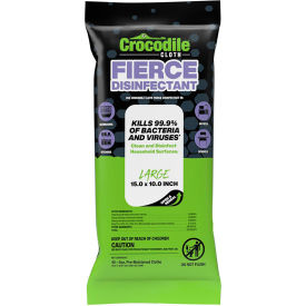 Crocodile Cloth® FIERCE Disinfecting Wipes Lemon Eucalyptus Scent 10 Wipes/Pack 9190-010