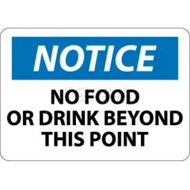 NMC N310RB OSHA Sign Notice No Food Or Drink Beyond This Point 10