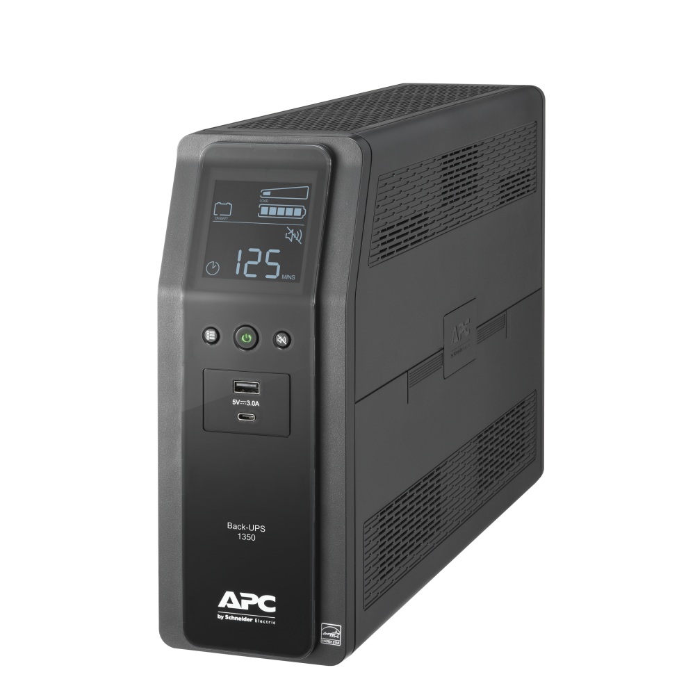 APC Back-UPS Pro 10-Outlet Tower Uninterruptible Power Supply, 1,350VA/810 Watts, BN1350M2 MPN:BN1350M2