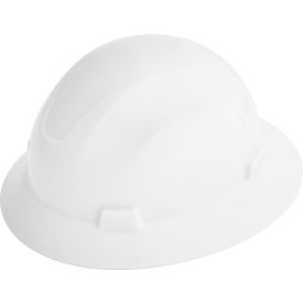 Jackson Safety Advantage Full Brim Hard Hat Non-Vented 4-Pt. Ratchet Suspension White 20800