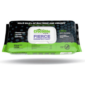 Crocodile Cloth® FIERCE Disinfecting Wipes Lemon Eucalyptus Scent 40 Wipes/Pack 9190-040