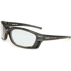 Uvex® Livewire Safety Glasses Matte Black Frame Clear Lens Anti-Fog S2600HS