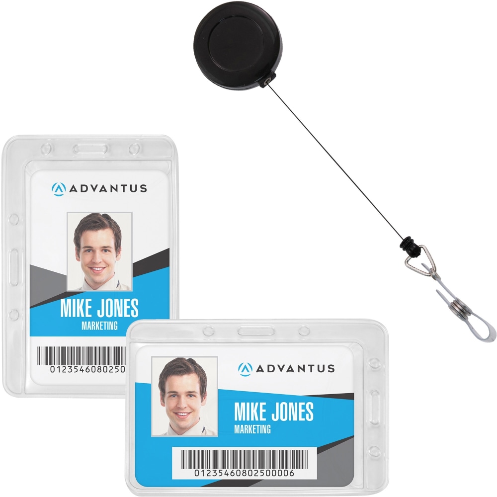 Advantus Antimicrobial ID & Security Pack - Horizontal/Vertical - 1 / Pack - Multicolor (Min Order Qty 3) MPN:76096