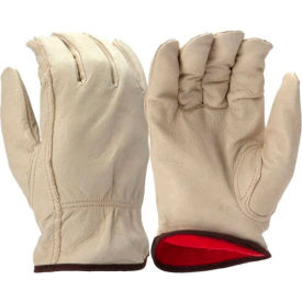 Pyramex® GL4003K Insulated Select Pigskin Drivers Gloves Keystone Thumb L Tan - Pkg Qty 12 GL4003KL