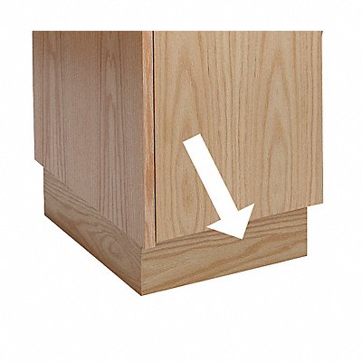 Pedestal Base Full Red Oak 4 x12 x18 MPN:WCB128W-RO