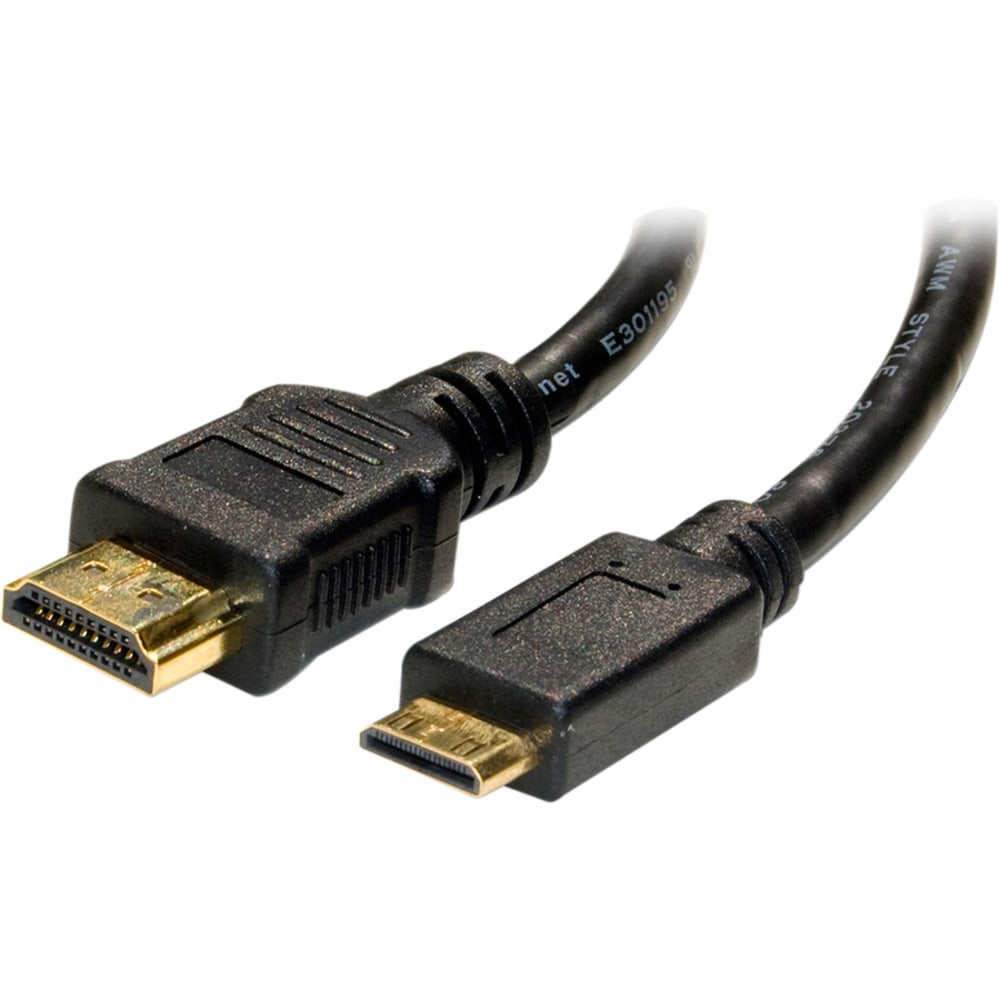 4XEM 15FT Mini HDMI To HDMI M/M Adapter Cable - 15 ft HDMI/Mini-HDMI A/V Cable for Audio/Video Device, Cellular Phone, TV, Monitor, Projector, Camera, Camcorder - First End: 1 x 19-pin HDMI 1.4 Digital Audio/Video - Male (Min Order Qty 3) MPN:4XHDMIMINI15