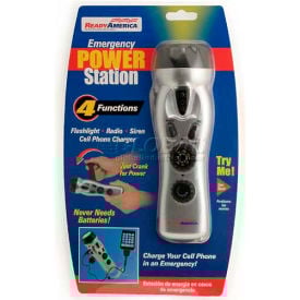 Ready America® 4-Function Emergency Power Station 70801 Silver 70801