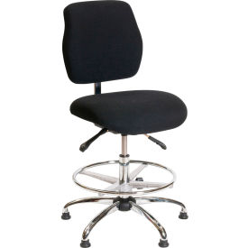 ShopSol ESD Office Chair - High Height - Deluxe Fabric - Black 1010430