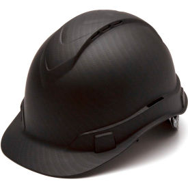 Ridgeline Cap Style Vented Hard Hat Matte Black Graphite Pattern 4-Point Ratchet Suspension - Pkg Qty 16 HP44117V