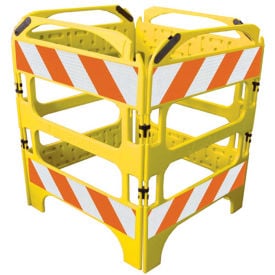 Plasticade CSP-SG-4KIT-EG-Y All Plastic Manhole Guard Nonconductive-Engineer Grade Sheeting Yellow CSP-SG-4KIT-EG-Y