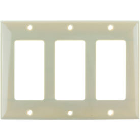 Sunlite® Decorative Switch & Receptacle Plate 3-Gang Ivory Pack of 12 40914-NS
