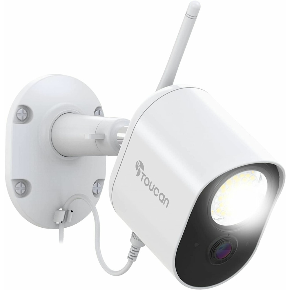 Toucan TSLC100W Security Floodlight Camera, 8.75inH x 10inW x 3.5inD, White MPN:TSLC10W