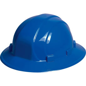 ERB® Omega II® Full Brim Cap 6-Point Slide-Lock Suspension Blue - Pkg Qty 12 WEL19506BL