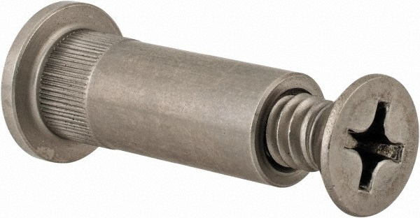 1/4-20 Thread Screw & Barrel, Flat Head, Phillips Drive, Stainless Steel Tamper Resistant Security Sex Bolt & Binding Post MPN:IEH5221