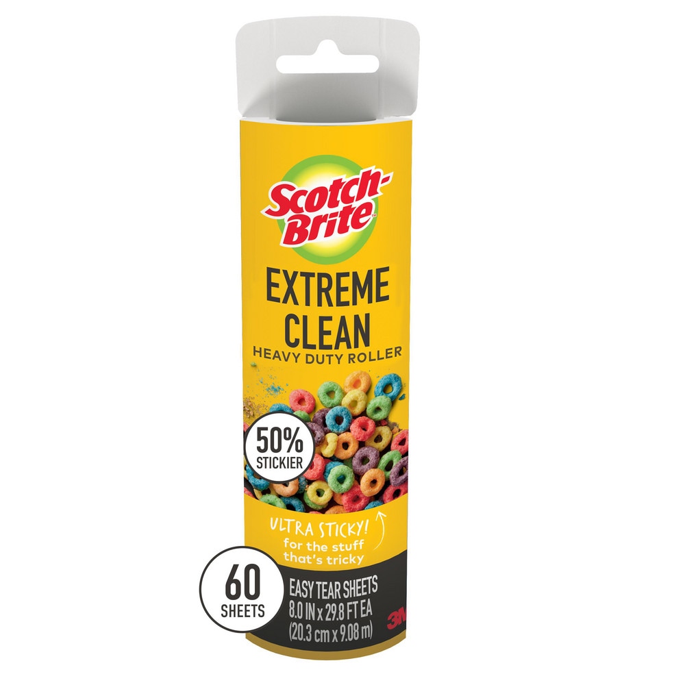 Scotch-Brite Extreme Clean Large Surface Lint Roller Refill 830LSRS-60, 8 in x 29.8 ft MPN:7100303382