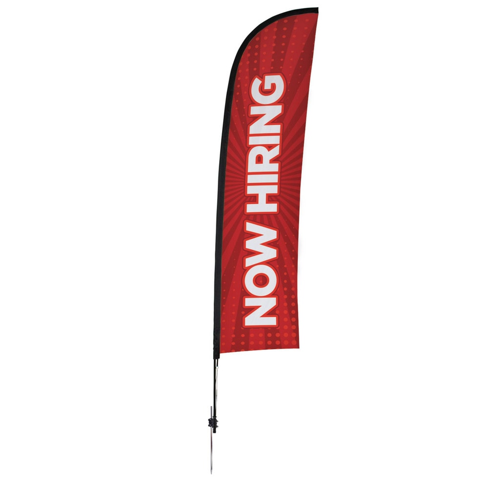Safety Signs, Family: Architectural Sign , Sign Type: General Information , Sign Header: None , Legend: Now Hiring Red Burst  MPN:908120-003