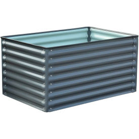Hanover Galvanized Steel Rectangular Raised Garden Bed 23.6