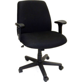 ShopSol Big and Tall Office Manager Chair - Fabric - Black 1010354