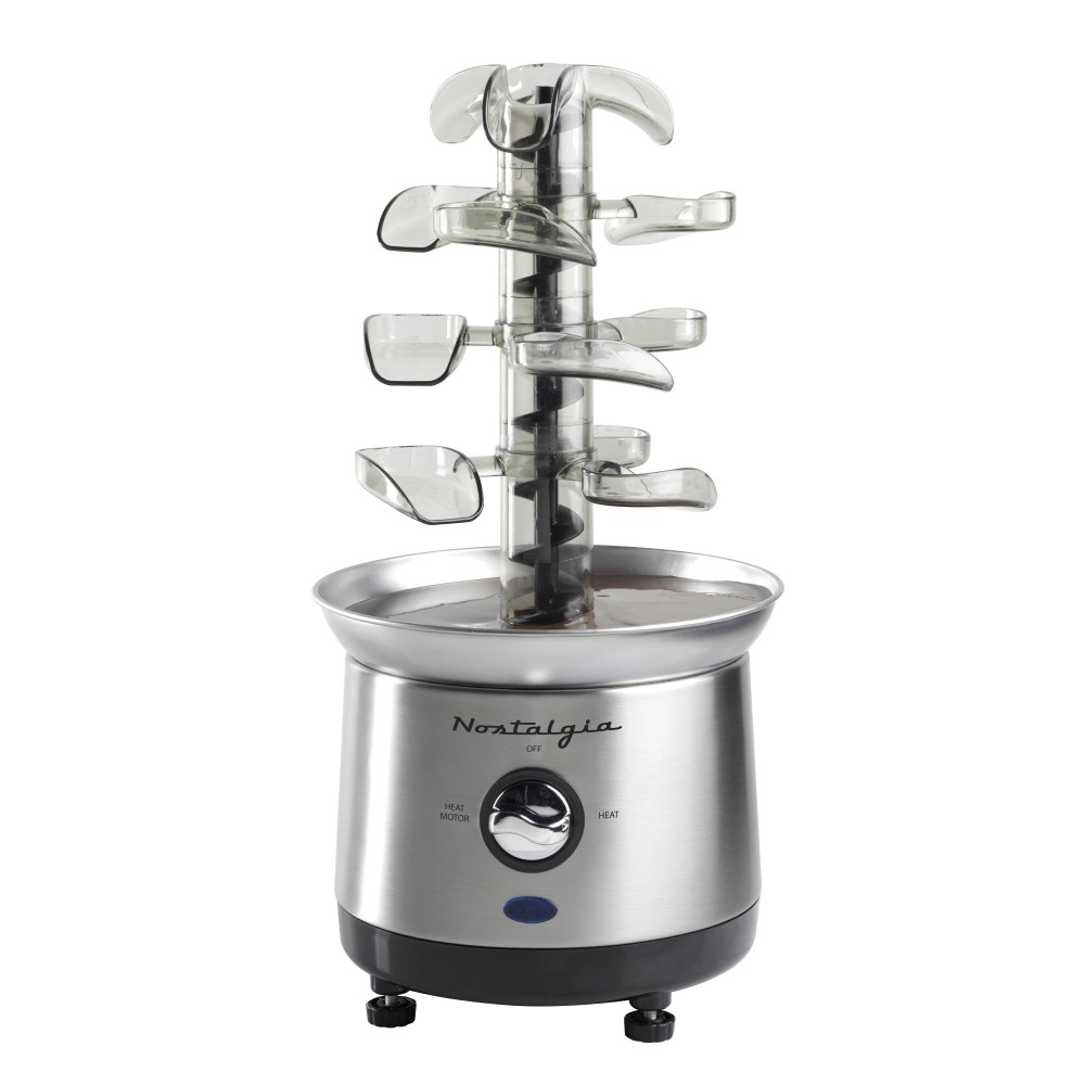 Nostalgia Electrics NCFF1000SS Stainless Steel Cascading Fondue Fountain, Silver MPN:NCFF1000SS
