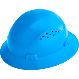 Jackson Safety Advantage Full Brim Hard Hat Vented 4-Pt. Ratchet Suspension Blue 20822