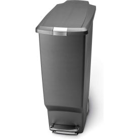 simplehuman® Slim Plastic Step Can - 10-1/2 Gallon Gray CW1363