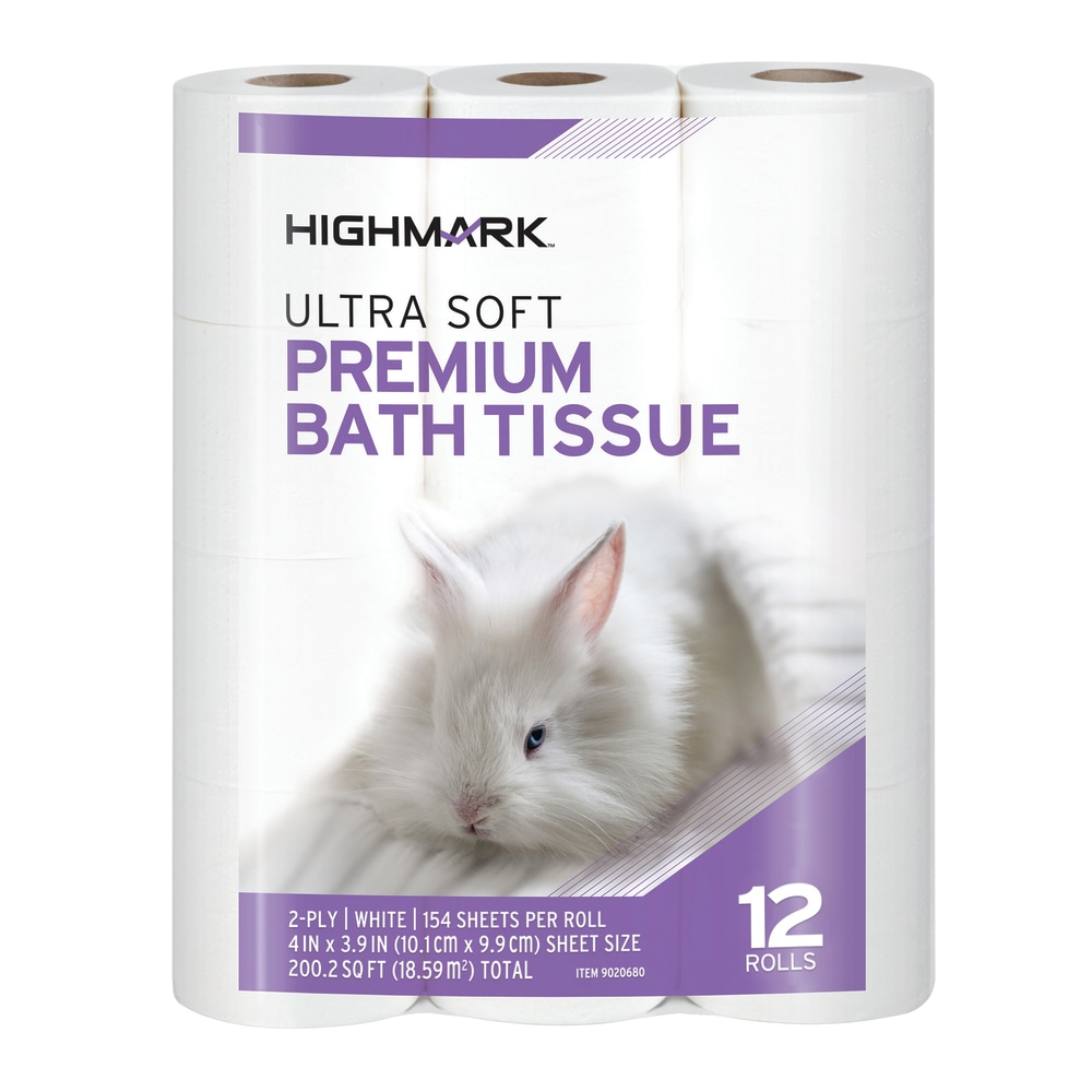 Highmark TAD Premium 2-Ply Toilet Paper, 51-5/16ft Rolls, 154 Sheets Per Roll, 12 Rolls Per Pack, Case Of 4 Packs (Min Order Qty 2) MPN:4520CT