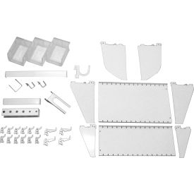 Wall Control Slotted Tool Board Workstation Accessory Kit For Pegboard & Slotted Tool Board White KT-400-WRK W