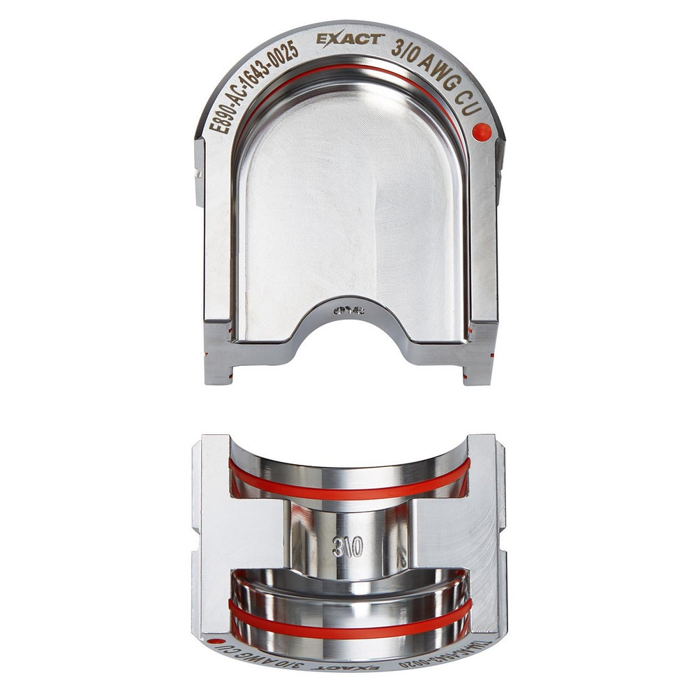 Crimper Dies, Tool Type: U-Style Dies , Size: 3/0 AWG , Color: Silver , For Use With: Mfr. No. 2779-22 , Type: U-Style Dies  MPN:49-12-U03AC