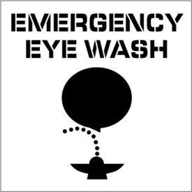 Plant Marking Stencil 20x20 - Emergency Eye Wash PMS276