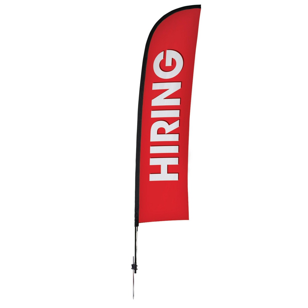 Safety Signs, Family: Architectural Sign , Sign Type: General Information , Sign Header: None , Legend: Hiring Red , Message/Graphic: Message & Graphic  MPN:908120-004