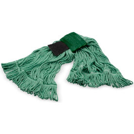 Carlisle® Looped End Mop w/ Scrubber & Green Band Medium Green - Pkg Qty 12 369418S09