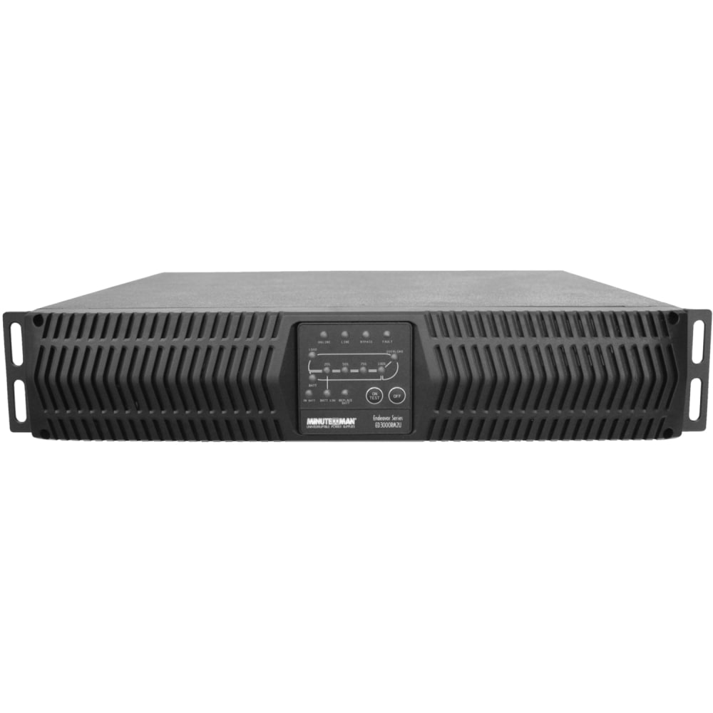 Minuteman Endeavor ED3000RMT2U 3000VA Rack/Wall/Tower UPS - Endeavor Series: high-end; true sine wave; Online UPS; rack/tower/wallmount optional; 3000VA/2100W; 208V; power factor 0.7; (4) 6-15/20R; (1) L6-30R MPN:ED3000RMT2U