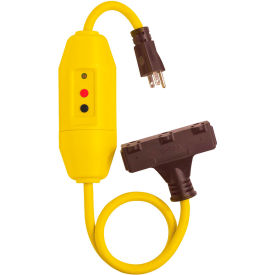 Inline GFCI Cord Set Triple Tap Auto Reset 15A 2' Cord 30438024-01