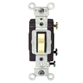 Leviton CS120-2T 20 Amp 120/277 Volt Single Pole  Side Wired Switch Lt Almond - Pkg Qty 10 CS120-2T