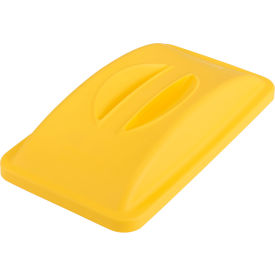 GoVets™ Solid Lid w/ Handle For 23 Gallon Slim Trash Can Yellow 904YL261